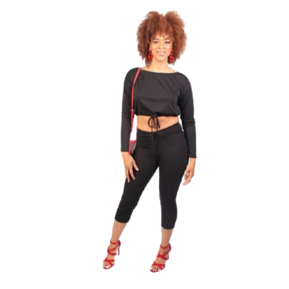 Black Comfy Jogger Set